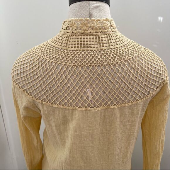 Free People On the Island Crochet Linen-Feel Top S 🌿✨ - Picture 7 of 16